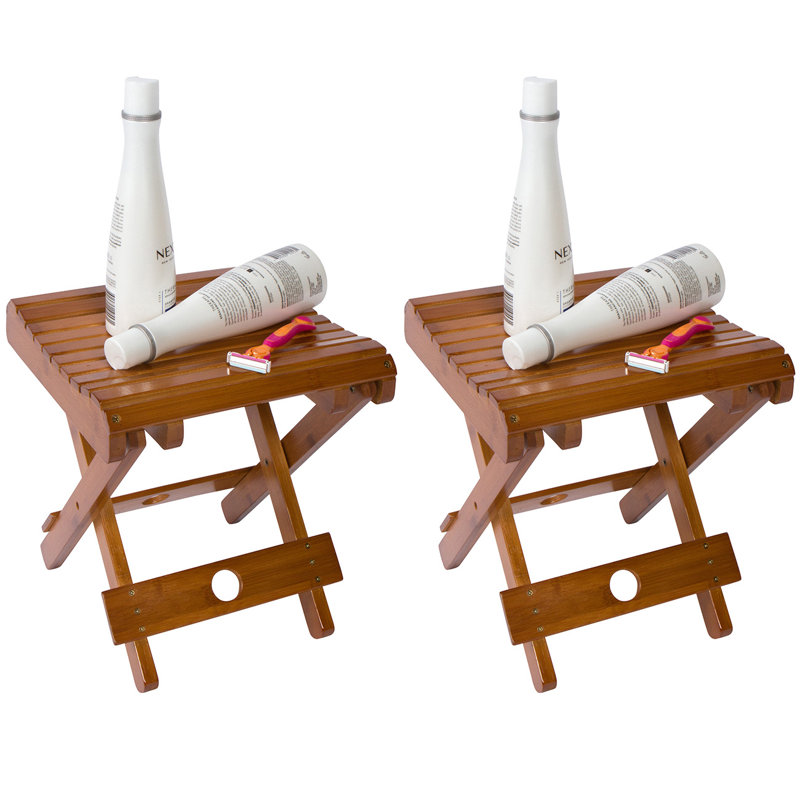 LilacLaneHome 11.4" W Bamboo Shower Bench & Reviews Wayfair